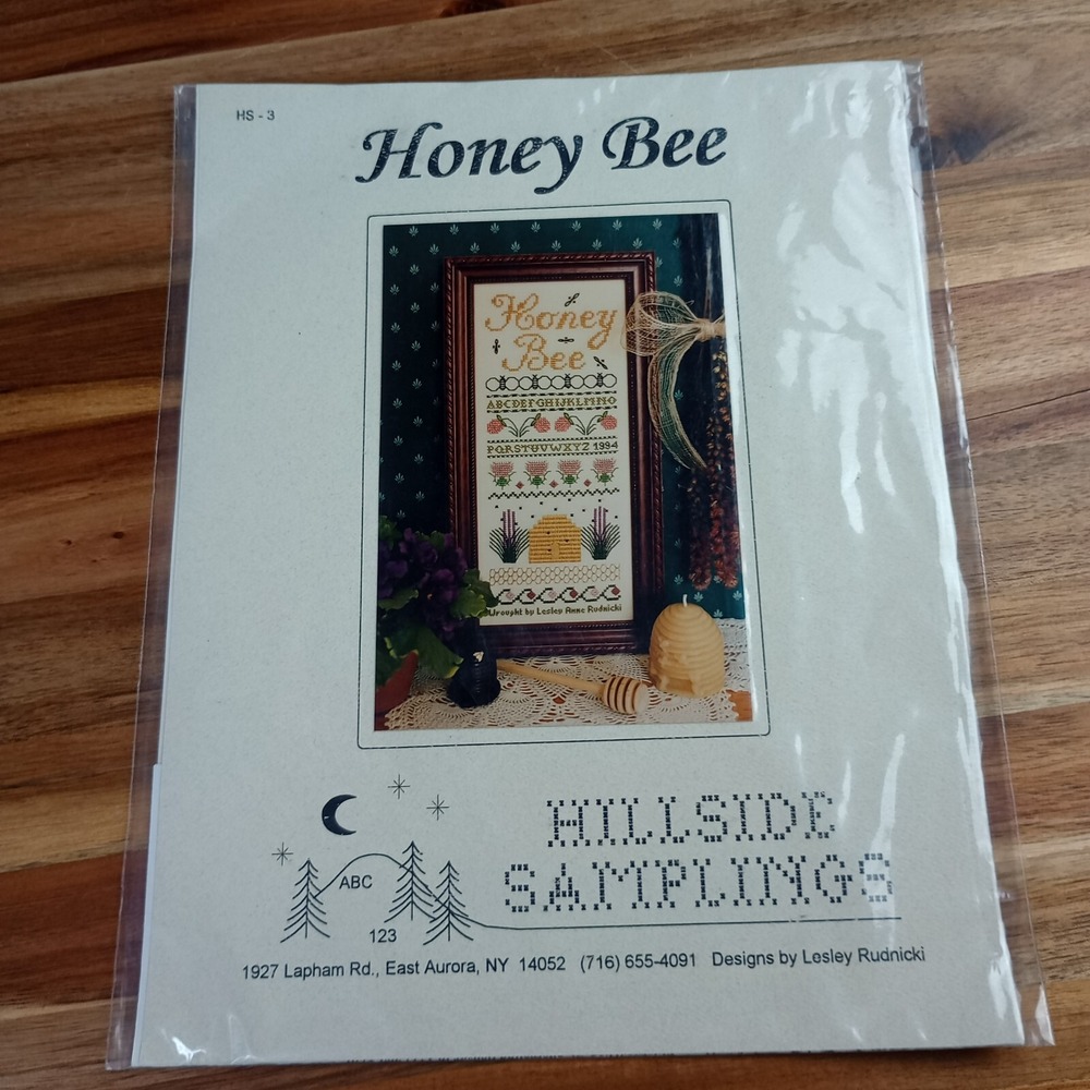 Hillside Samplings Honey Bee‎ Lesley Rudnicki Cross Stitch Pattern Chart ONLY!!